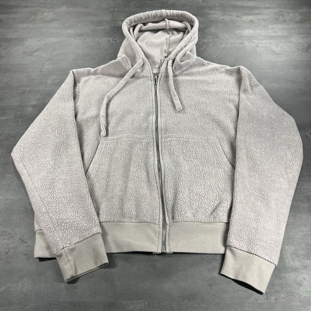 Soft Serve Hoodie Women S Gray Cloud Full Zip Up Hoodie Sweatshirt Blanket Teddy